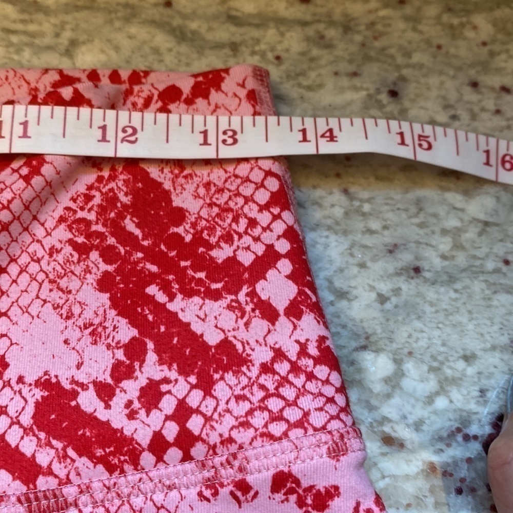 FABLETICS Define Powerhouse High-Waisted Capri Size XS Persimmon Python Pink - Picture 7 of 16